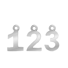 Load image into Gallery viewer, ITI NYC Classic Style Number Pendants (12.5mm) (100% Polished )