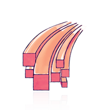 Load image into Gallery viewer, Pink Gold-Filled Square Soft Wire