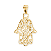 Load image into Gallery viewer, ITI NYC Hamsa Filigree Pendant in 14K Gold