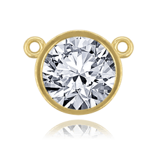 Load image into Gallery viewer, ITI NYC Round Bezel Pendants with Rings in 14K Gold (3.00 mm - 8.00 mm)