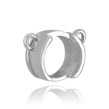 Load image into Gallery viewer, ITI NYC Round Half Bezel Pendants with Rings in Sterling Silver (3.60 mm - 7.00 mm)