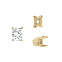 Load image into Gallery viewer, ITI NYC Round V-Side Settings in 14K Gold (4.00 mm - 9.25 mm)