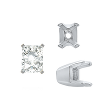 Load image into Gallery viewer, ITI NYC Round V-Side Settings in 14K Gold (4.00 mm - 9.25 mm)