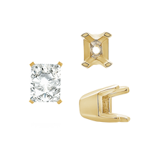 Load image into Gallery viewer, ITI NYC Round V-Side Settings in 14K Gold (4.00 mm - 9.25 mm)