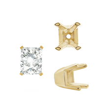 Load image into Gallery viewer, ITI NYC Round V-Side Settings in 14K Gold (4.00 mm - 9.25 mm)