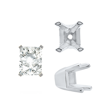 Load image into Gallery viewer, ITI NYC Round V-Side Settings in 14K Gold (4.00 mm - 9.25 mm)