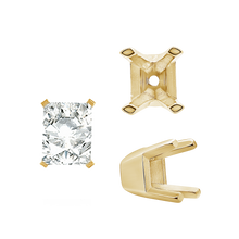 Load image into Gallery viewer, ITI NYC Round V-Side Settings in 14K Gold (4.00 mm - 9.25 mm)