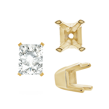 Load image into Gallery viewer, ITI NYC Round V-Side Settings in 14K Gold (4.00 mm - 9.25 mm)