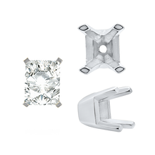 Load image into Gallery viewer, ITI NYC Round V-Side Settings in 14K Gold (4.00 mm - 9.25 mm)