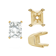 Load image into Gallery viewer, ITI NYC Round V-Side Settings in 14K Gold (4.00 mm - 9.25 mm)