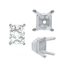 Load image into Gallery viewer, ITI NYC Round V-Side Settings in 14K Gold (4.00 mm - 9.25 mm)