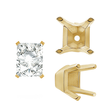 Load image into Gallery viewer, ITI NYC Round V-Side Settings in 14K Gold (4.00 mm - 9.25 mm)