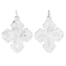 Load image into Gallery viewer, ITI NYC Double-Sided Four-Way Cross Pendant in Sterling Silver