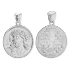 Load image into Gallery viewer, ITI NYC Double-Sided Jesus Christ Pendant Medallion in Sterling Silver