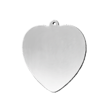 Load image into Gallery viewer, Sterling Silver Heart Disc With Loop (.030" thickness)