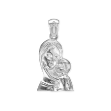 Load image into Gallery viewer, ITI NYC Madonna and Child Pendant Medallion in Sterling Silver