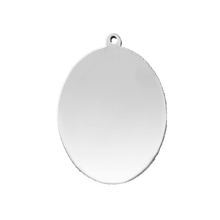 Load image into Gallery viewer, Sterling Silver Oval Disc With Loop (.030" thickness)