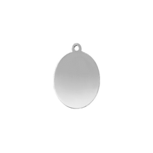 Load image into Gallery viewer, Sterling Silver Oval Disc With Loop (.030" thickness)