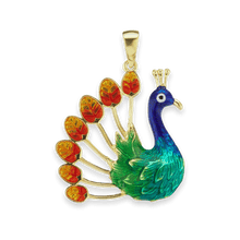 Load image into Gallery viewer, Peacock Charm (35 x 28mm)