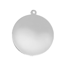Load image into Gallery viewer, Sterling Silver Round Disc With Loop (.030" thickness)