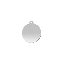 Load image into Gallery viewer, Sterling Silver Round Disc With Loop (.030" thickness)
