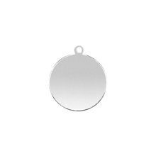 Load image into Gallery viewer, Sterling Silver Round Disc With Loop (.030" thickness)