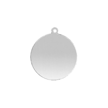 Load image into Gallery viewer, Sterling Silver Round Disc With Loop (.030" thickness)