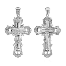 Load image into Gallery viewer, ITI NYC Ornate Crucifix Pendant in Sterling Silver