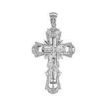 Load image into Gallery viewer, ITI NYC Ornate Crucifix Pendant in Sterling Silver