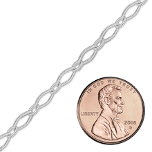 Load image into Gallery viewer, Bulk / Spooled Textured Fancy Cable Chain in Sterling Silver (3.70 mm)