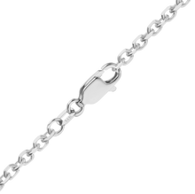 Load image into Gallery viewer, Delancey St. Diamond Cut Cable Anklet in 18K White Gold