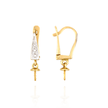 Load image into Gallery viewer, ITI NYC Click-In Leverback with Diamonds and 4 mm Cup Dangle (21 x 11 mm)