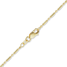 Load image into Gallery viewer, Atlantic Ave. Alternating Bead Chain Necklace in 14K Yellow Gold