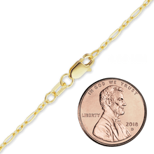 Load image into Gallery viewer, FiDi Figaro Cable Anklet in 14K Yellow Gold