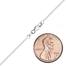 Load image into Gallery viewer, Delancey St. Diamond Cut Cable Anklet in 18K White Gold