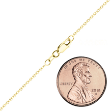 Load image into Gallery viewer, Delancey St. Diamond Cut Cable Anklet in 14K Yellow Gold