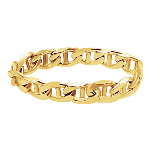 Madison Ave. Mariner Chain Ring in 14K Yellow Gold