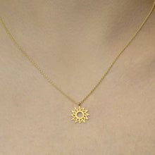 Load image into Gallery viewer, Sun Necklace in Sterling Silver (17 x 14mm)