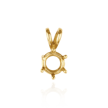 Load image into Gallery viewer, 14K Gold ITI NYC Round Six Prong Double Wire Pendants in 14K Gold (0.10 ct - 3.50 ct)