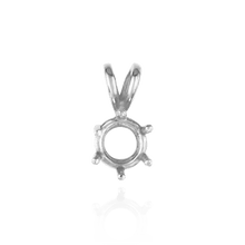 Load image into Gallery viewer, ITI NYC Round Six Prong Double Wire Pendants in 14K Gold (0.10 ct - 3.50 ct)