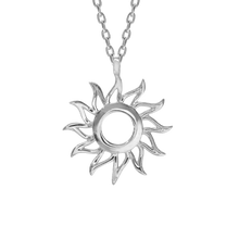Load image into Gallery viewer, Sun Necklace in Sterling Silver (17 x 14mm)