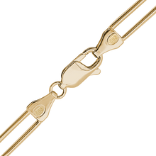 Load image into Gallery viewer, Round Tribeca Trace Paperclip Anklet in 14K Yellow Gold