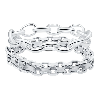 Sterling Silver Chain Rings
