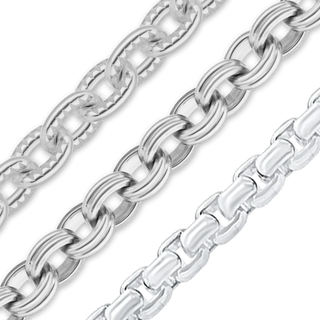 Sterling Silver Spooled Chains