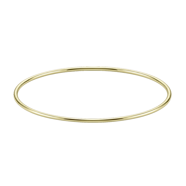 Plain Wire Bangle Bracelet in 18K Gold