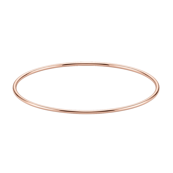 Plain Wire Bangle Bracelet in 14K Gold