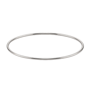 Plain Wire Bangle Bracelet in Sterling Silver