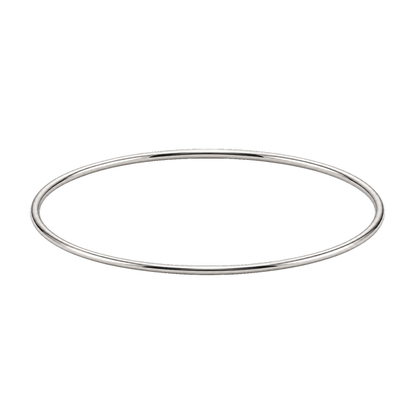Plain Wire Bangle Bracelet in 14K Gold