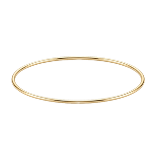 Plain Wire Bangle Bracelet in 10K Gold