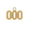 Basic Angel Numbers in 14K Gold (12.7 mm) (Semi-Polished)